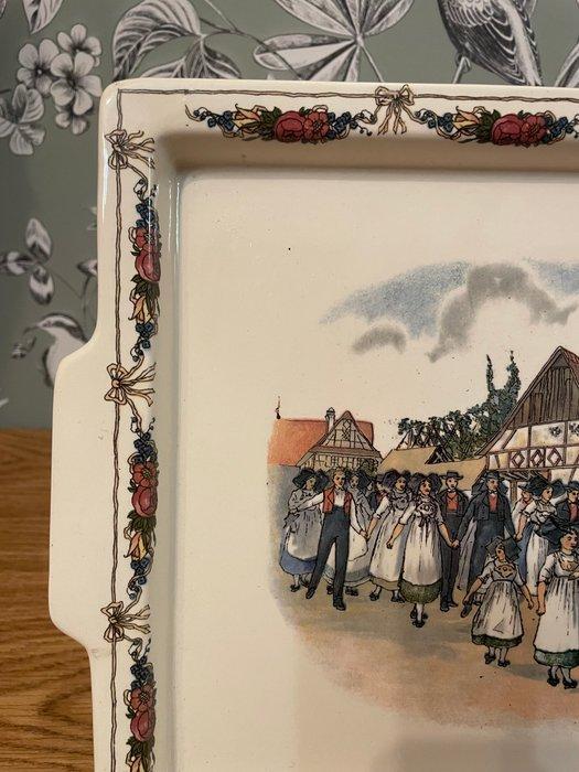 Sarreguemines - Schotel - Obernai par Henri Loux - Aardewerk, Antiek en Kunst, Antiek | Meubels | Tafels