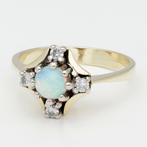 Bague - 14 carats Or jaune Opale - Diamant, Bijoux, Sacs & Beauté, Bagues
