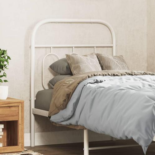 vidaXL Hoofdbord 75 cm metaal wit, Huis en Inrichting, Slaapkamer | Bedden, Nieuw, Verzenden