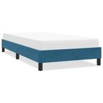 vidaXL Bedframe zonder matras 90x210 cm fluweel donkerblauw, Verzenden, Nieuw