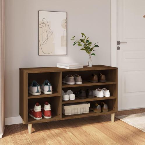 vidaXL Schoenenkast 102x36x60 cm bewerkt hout bruin, Huis en Inrichting, Kasten | Schoenenkasten, Nieuw, Verzenden