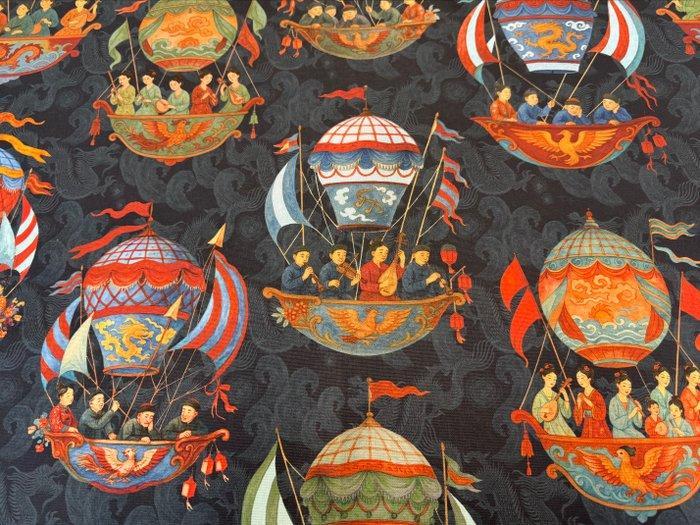 Het Imperiali-luchtballonnenfestival - Meubelstof - 3 m -, Antiquités & Art, Tapis & Textile