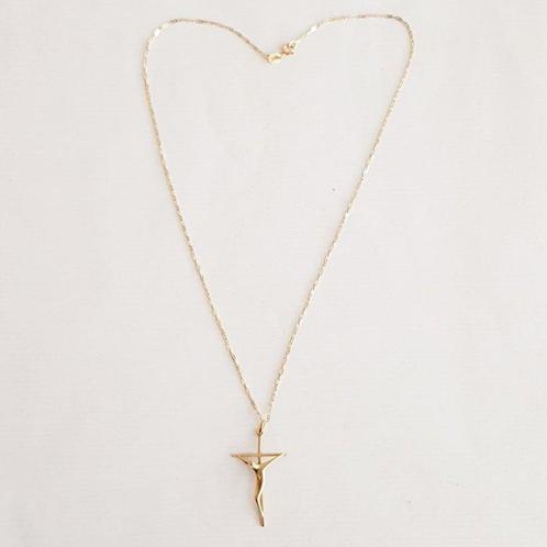 Ketting met hanger - 18 karaat Geel goud, Handtassen en Accessoires, Antieke sieraden