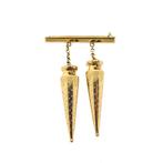 Gouden broche met breidoppen (unieke broche, sleutel), Handtassen en Accessoires, Broches, Ophalen of Verzenden, Gebruikt, Overige kleuren