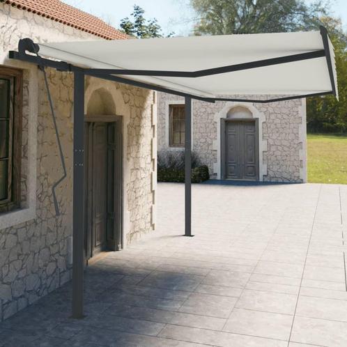 vidaXL Jeu de poteaux dauvent anthracite 450x245 cm fer, Jardin & Terrasse, Parasols, Neuf, Envoi