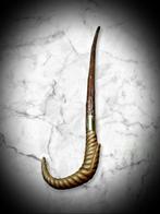 Canne de marche - Corne, Bois - Pommeau corne blonde ou