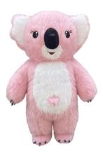 KIMU® Mega Opblaasbare Mascotte Koala Roze 2 Meter Opblaasba, Ophalen of Verzenden