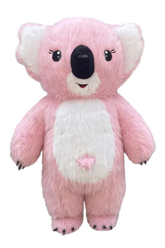 KIMU® Mega Opblaasbare Mascotte Koala Roze 2 Meter Opblaasba, Kleding | Dames, Carnavalskleding en Feestkleding, Nieuw, Ophalen of Verzenden