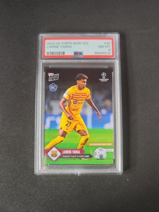 2023/24 Topps Topps NOW UCL Lamine Yamal Rookie-kaart,, Verzamelen, Stickers