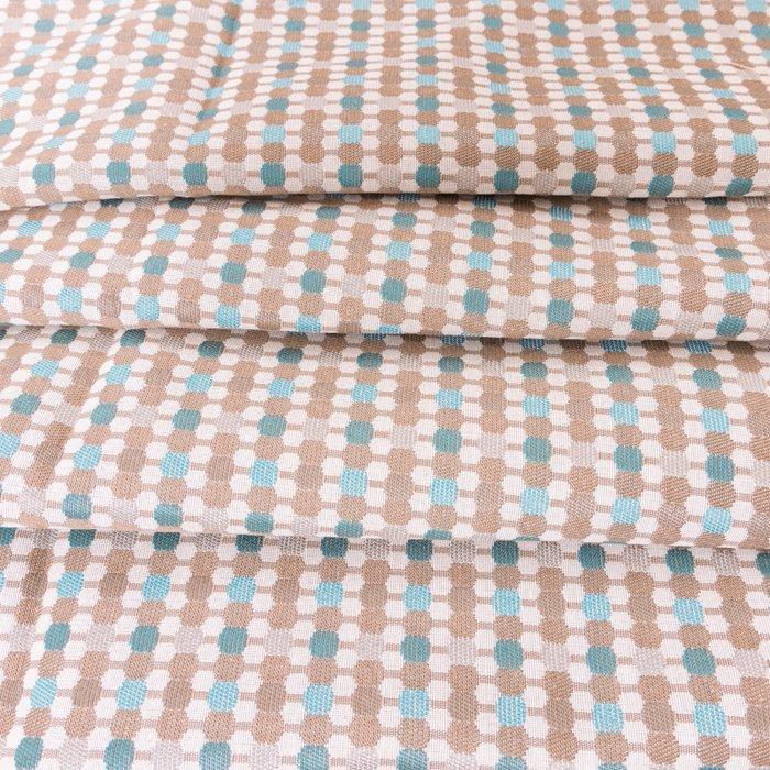 Jacquard stof met geometrisch patroon, vintage stijl -, Antiek en Kunst, Antiek | Tapijten, Tafelkleden en Textiel
