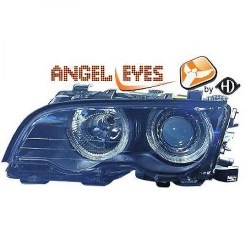 Koplampen BMW E46 coupe / cabrio 99-03 zwart Angel Eyes, Autos : Pièces & Accessoires, Éclairage, Enlèvement ou Envoi