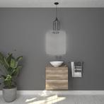 Badkamermeubelset Gliss Zeus 60 cm Oud Grijs Eiken Met, Ophalen of Verzenden, Nieuw, Bad