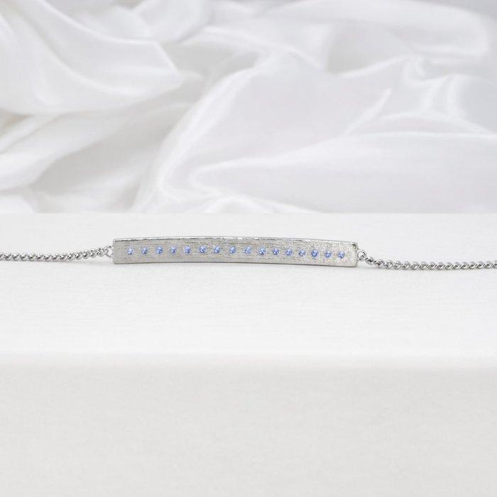 Zonder minimumprijs - Armband Verguld Tanzaniet - Diamant -, Bijoux, Sacs & Beauté, Bracelets