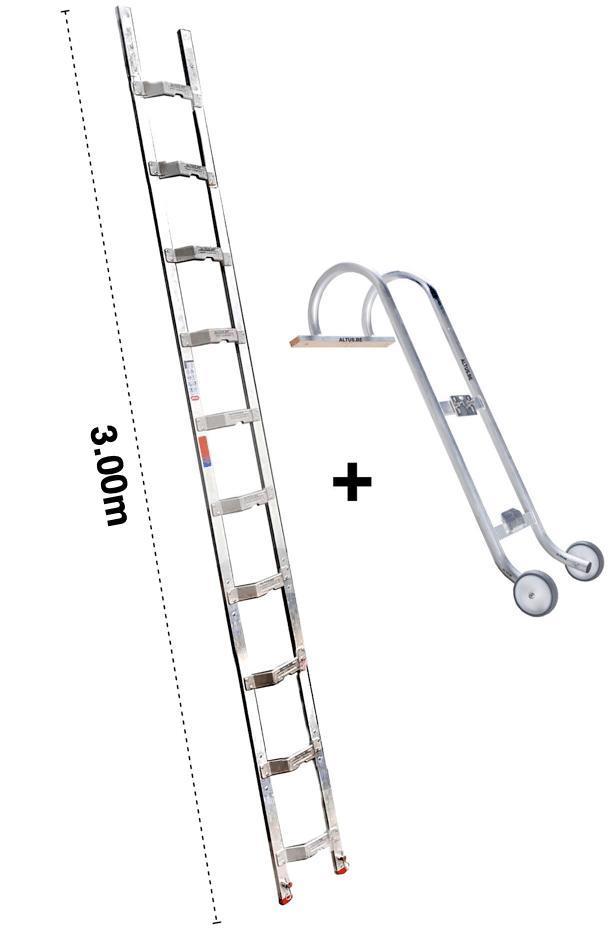 Altrex dakladderset met nokhaak 3m, Doe-het-zelf en Bouw, Ladders en Trappen, Ladder, Nieuw, 2 tot 4 meter, Ophalen of Verzenden