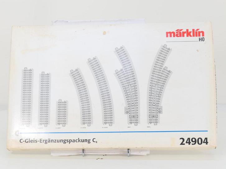 Schaal H0 Märklin 24904 C-rail uitbreidingsset C4 #8273, Hobby en Vrije tijd, Modeltreinen | H0, Wisselstroom, Analoog, Gebruikt