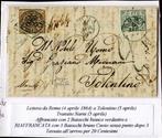 Italiaanse oude staten - Pauselijke Staat 1852 - Brief van, Gestempeld