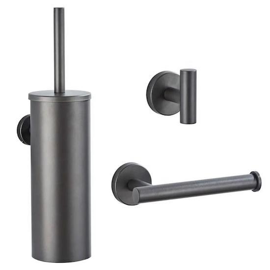 SALE - Sala - Gun metal - Accessoire set -, Doe-het-zelf en Bouw, Sanitair, Nieuw, Ophalen of Verzenden