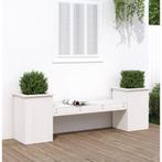 vidaXL Bankje met plantenbakken 184,5x39,5x56,5 cm, Verzenden, Nieuw