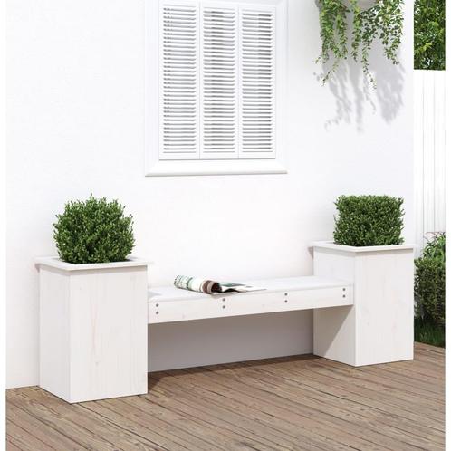 vidaXL Bankje met plantenbakken 184,5x39,5x56,5 cm, Tuin en Terras, Tuinsets en Loungesets, Nieuw, Verzenden