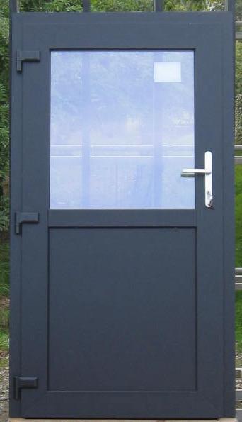 pvc buitendeur , achterdeur , deur 99 x 180 wit / zwart, Doe-het-zelf en Bouw, Deuren en Vliegenramen, Nieuw, Glas, Kunststof