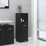 vidaXL Badkamerkast 30x30x95 cm bewerkt hout zwart, Huis en Inrichting, Badkamer | Badkamermeubels, Verzenden, Nieuw