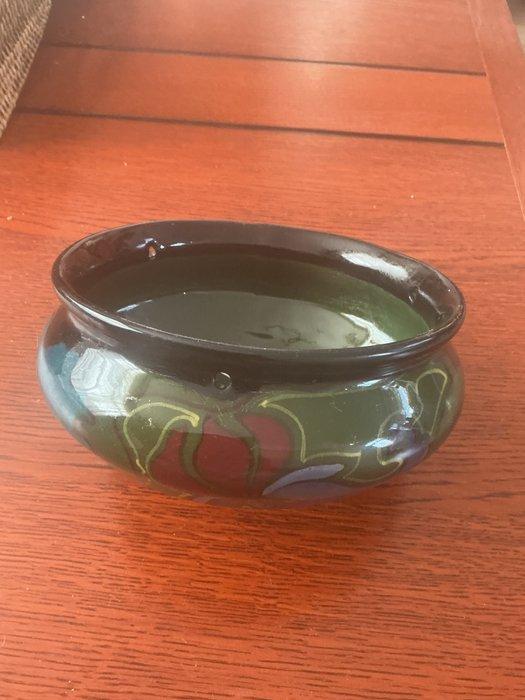 Plateelbakkerij Zuid-Holland - Bloempot - iris - Aardewerk, Antiquités & Art, Art | Objets design