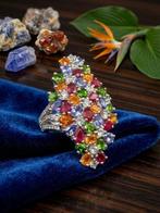 Zonder minimumprijs - Ring Zilver - 8.34ct. tw. Gemengde, Handtassen en Accessoires, Ringen, Nieuw