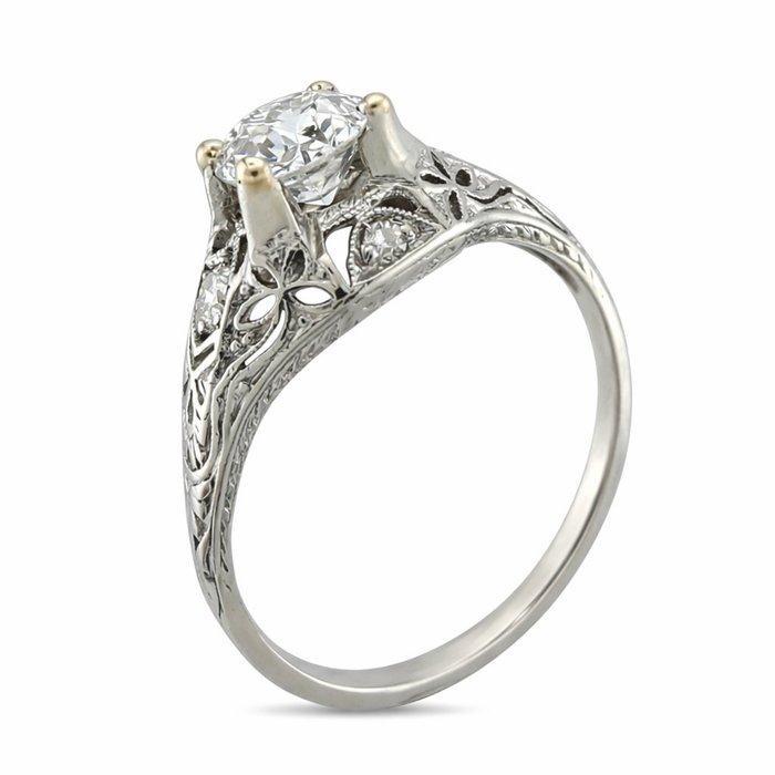 Ring Platina - 1.07ct. tw. Diamant (Natuurlijk), Handtassen en Accessoires, Ringen