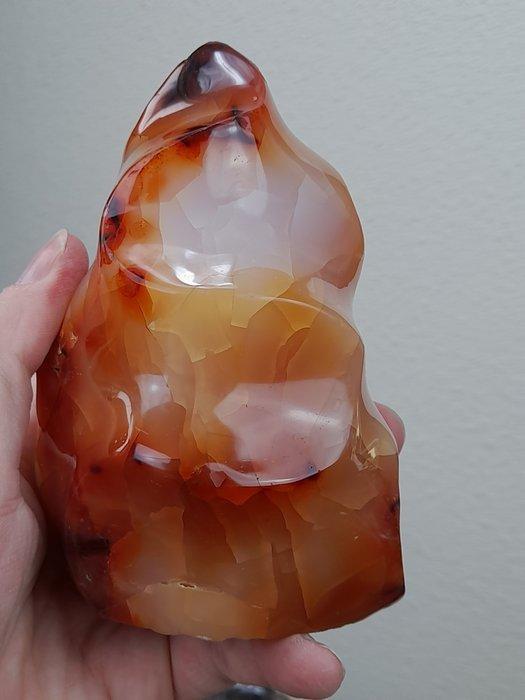 Edelsteen sculpturen - Carneool vlam, Rozenkwarts &, Verzamelen, Mineralen en Fossielen