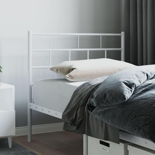 vidaXL Tête de lit métal blanc 80 cm, Maison & Meubles, Chambre à coucher | Lits, Neuf, Envoi