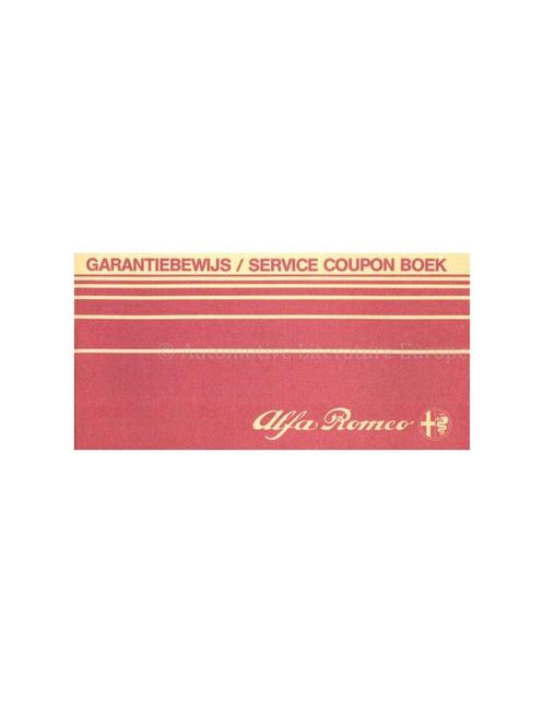 1987 ALFA ROMEO GARANTIE- & ONDERHOUDSBOEKJE NEDERLANDS, Auto diversen, Handleidingen en Instructieboekjes