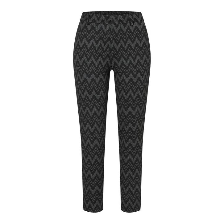 MAC • zwarte pantalon Claris zig zag • 36, Kleding | Dames, Broeken en Pantalons, Zwart, Nieuw, Maat 36 (S), Verzenden