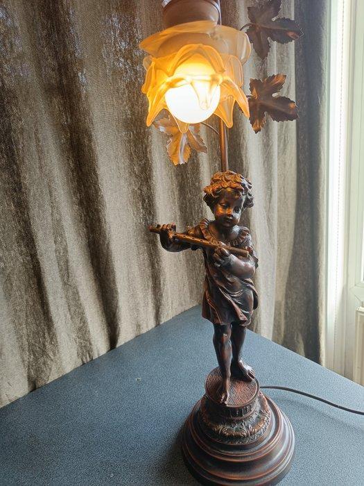 Tafellamp - Verguld brons - Antieke bronzen tafellamp, Antiek en Kunst, Curiosa en Brocante