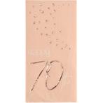 Servetten 70 Jaar Rose Goud 33cm 10st, Verzenden, Nieuw