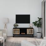 vidaXL Tv-meubel 105x30x45 cm bewerkt hout en ijzer zwart, Huis en Inrichting, Kasten |Televisiemeubels, Verzenden, Nieuw