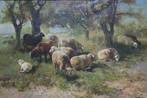 Henri Schouten (1857-1927) - Landschap met schapen, Antiek en Kunst