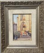 Luca Albino (1884-1952) - Uscita dalla Chiesa, Antiek en Kunst