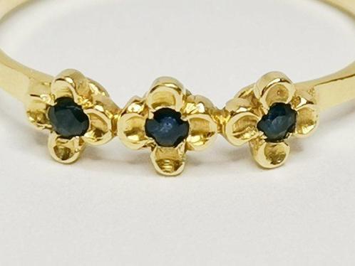 Sans Prix de Réserve - Bague - 18 carats Or jaune - saphir, Handtassen en Accessoires, Ringen