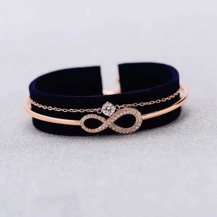 Swarovski - kristal - Armband - Infinity Bracelet, Antiquités & Art, Curiosités & Brocante