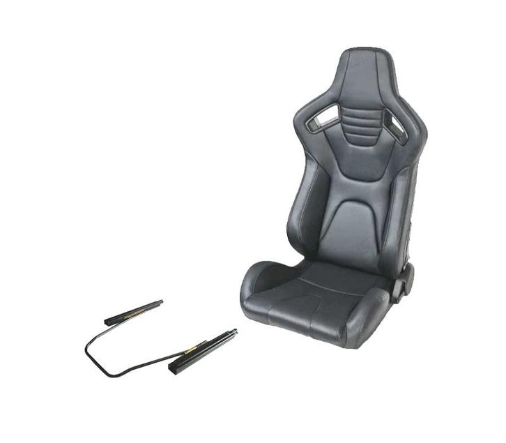 KIT SIÈGE BAQUET SPORT UNIVERSEL CUIR NOIR STYLE SPORTSTER, Auto-onderdelen, Interieur en Bekleding, Verzenden