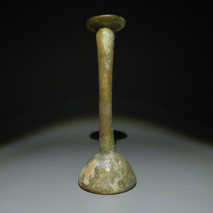 Oud-Romeins Glas Zalf. 1e - 3e eeuw na Christus. 13,3 cm, Verzamelen, Mineralen en Fossielen