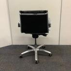Luxy light Directie-bureaustoel, lage rug,  zwart leder -, Maison & Meubles, Bureaustoel
