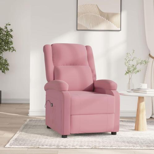 vidaXL Fauteuil elektrisch fluweel roze, Huis en Inrichting, Fauteuils, Nieuw, Verzenden
