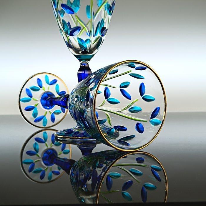 Secoloventesimo - Kelk (6) - Leaves Gold Chalice - 24 kt, Antiek en Kunst, Antiek | Meubels | Tafels