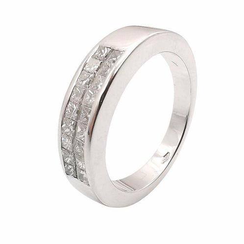Ring - 18 karaat Witgoud - 1.08ct. tw. Diamant (Natuurlijk), Handtassen en Accessoires, Ringen