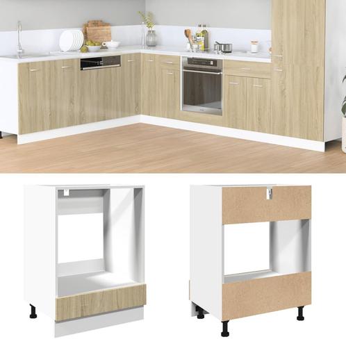vidaXL Ovenkast 60x46x81,5 cm spaanplaat sonoma eikenkleurig, Huis en Inrichting, Kasten | Overige, Nieuw, Verzenden