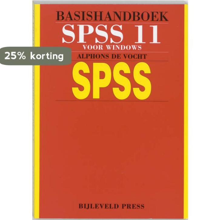SPSS11(basishandboek) 9789055481286 A. de Vocht, Boeken, Informatica en Computer, Gelezen, Verzenden