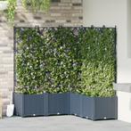 vidaXL Tuinbak met Trellis 5 stuks Grijs 120x120x143 cm, Tuin en Terras, Verzenden, Nieuw