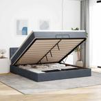 vidaXL Ottoman bed met matras 200x200 cm fluweel donkergrijs, Huis en Inrichting, Verzenden, Nieuw