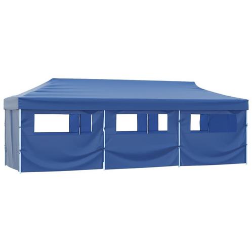vidaXL Vouwtent pop-up met 8 zijwanden 3x9 m blauw, Tuin en Terras, Partytenten, Nieuw, Verzenden